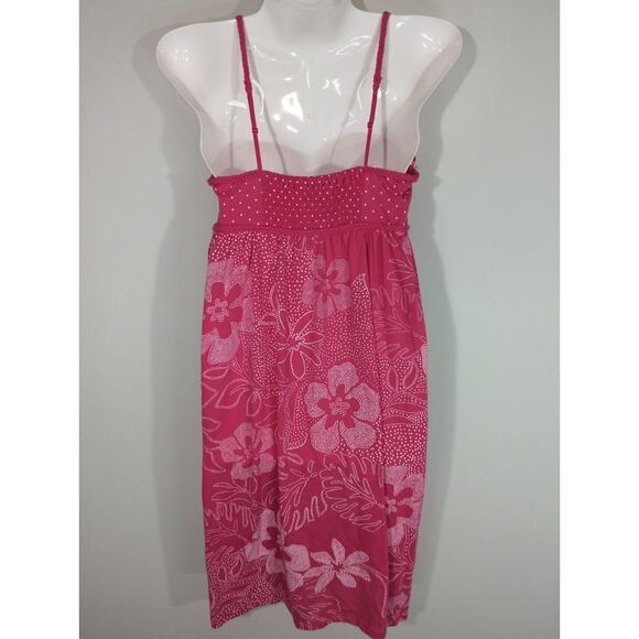 Aeropostale Pink & White Floral Empire Waist  Mini Dress SMALL NWT Hawaiian Boho - Picture 6 of 12